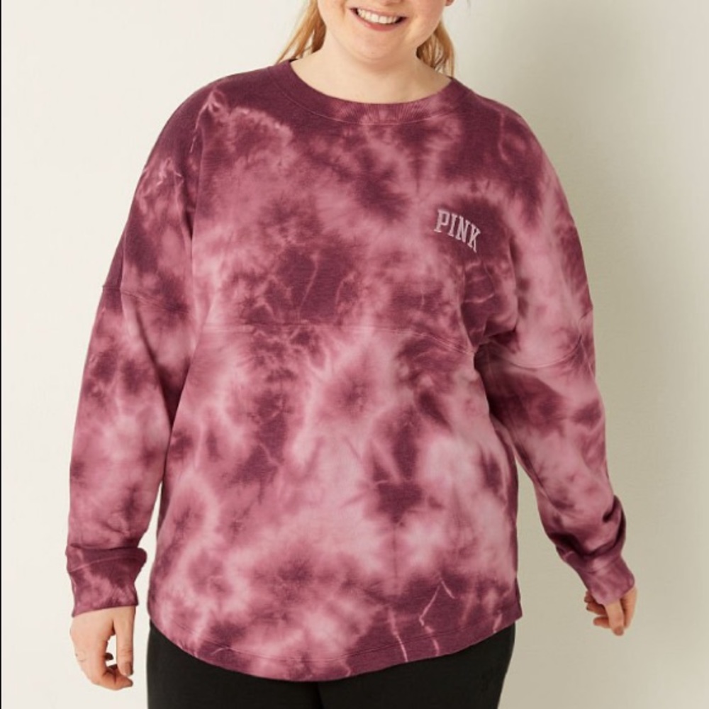 Pink VS varsity crew sweatshirt